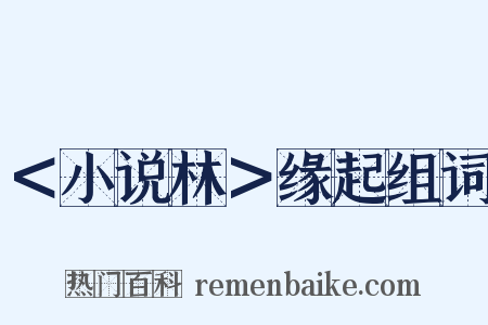 ＜小说林＞缘起组词是什么意思的图片